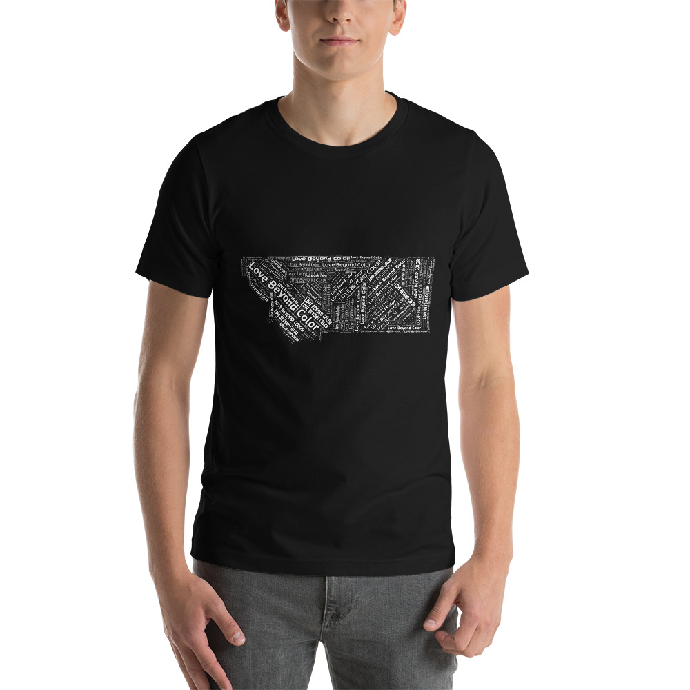 Men\'s Montana White State Color, Love Design T-Shirt Beyond LLC 